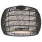Golden Lighting Everly 4-Light Semi-Flush in Black/Matte Black Rattan, , large