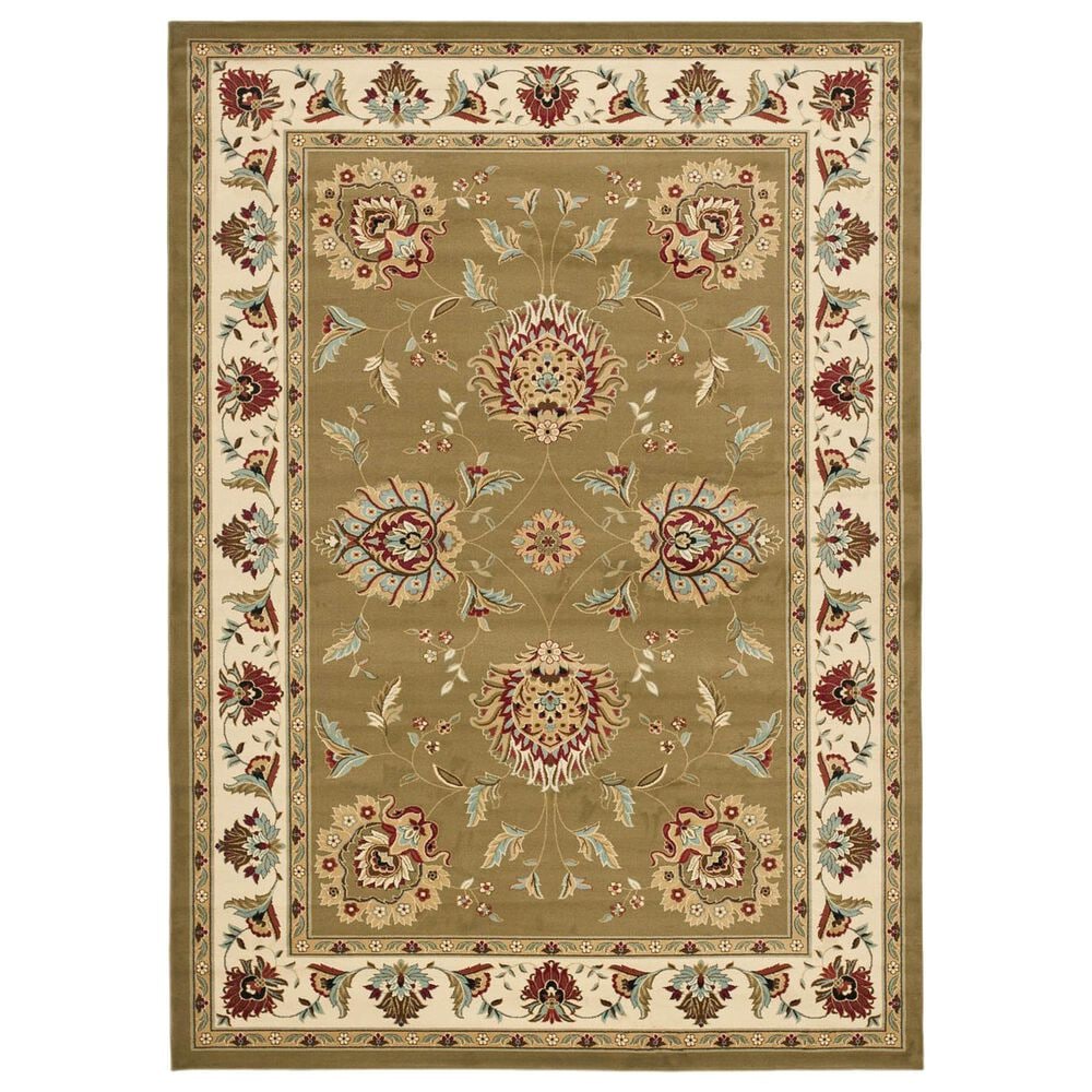 Safavieh Lyndhurst LNH555 8" x 11" Green and Ivory Area Rug, , large