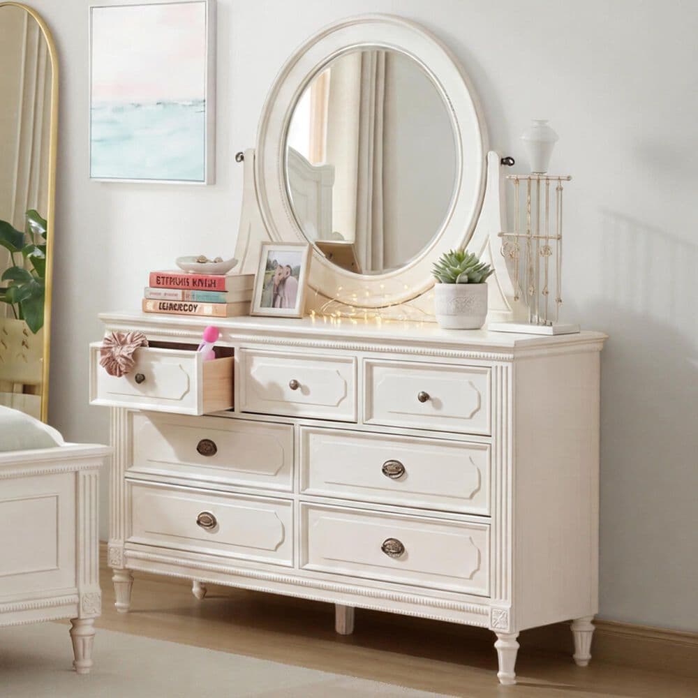 Eastern Shore Elsa Dresser and Mirror in Lace, , large