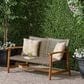 Hearth and Haven Hampton Outdoor Loveseat in Dark Natural, , large