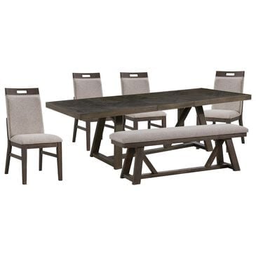 Hawthorne Furniture Hearst Table 4 Chairs and Bench in Reclaimed Chevron, , large