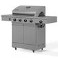 Tytus Anaheim and Emberwood 4-Burner Gas Grill and Grill Prep Cart in Gunmetal Gray, , large