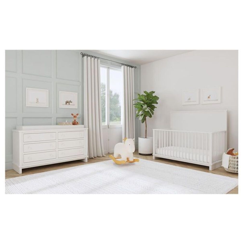 Mayberry Hill Wyller Crib with Guard Rail in White, , large