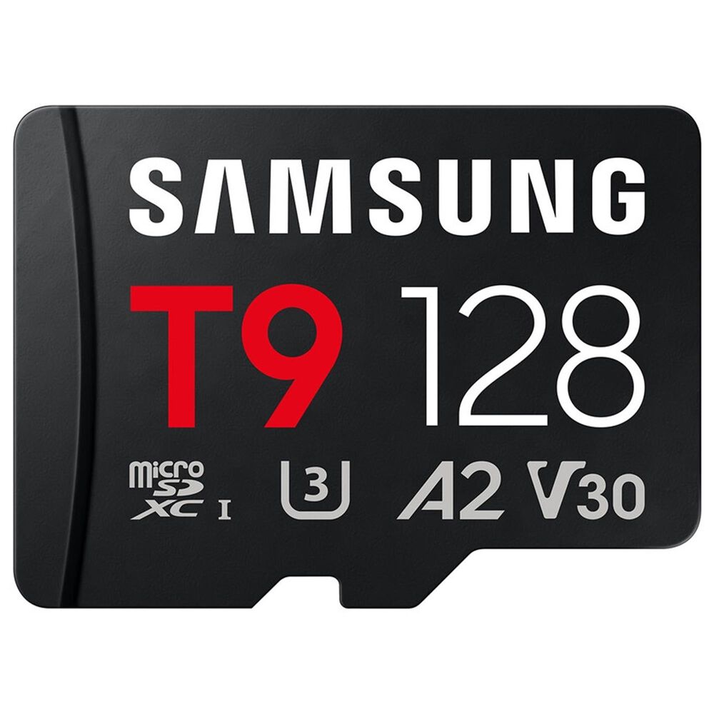 Samsung 128GB T9 UHS-I microSDXC Memory Card in Black, , large