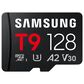 Samsung 128GB T9 UHS-I microSDXC Memory Card in Black, , large