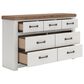 Ashley Savonport King Storage Bed with Dresser and Nightstand in White and Brown, , large