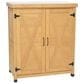 HOMLUX Potting Bench with Storage Cabinet in Brown, , large