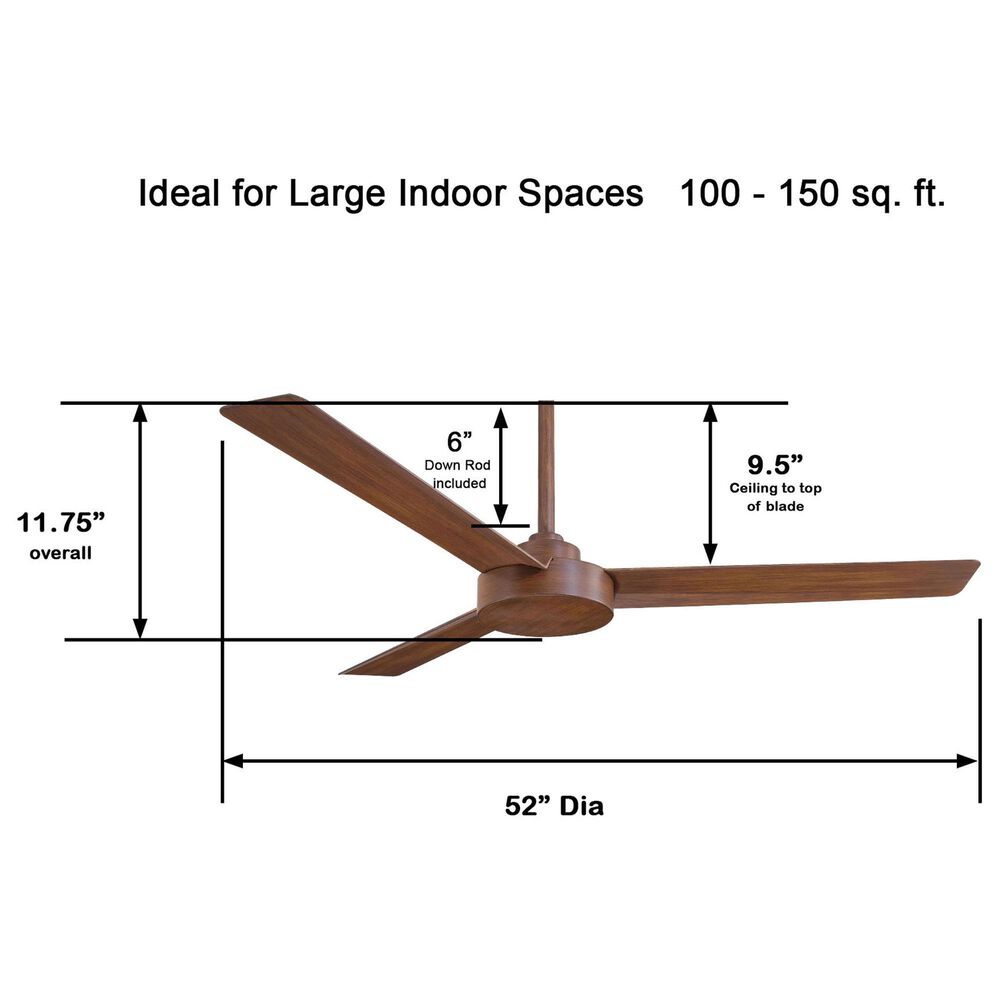 Minka-Aire Roto 52" Ceiling Fan in Distressed Koa, , large
