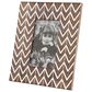 Maple and Jade Modern Wood Chevron Photo Frame in Matte Brown and White (Set of 2), , large