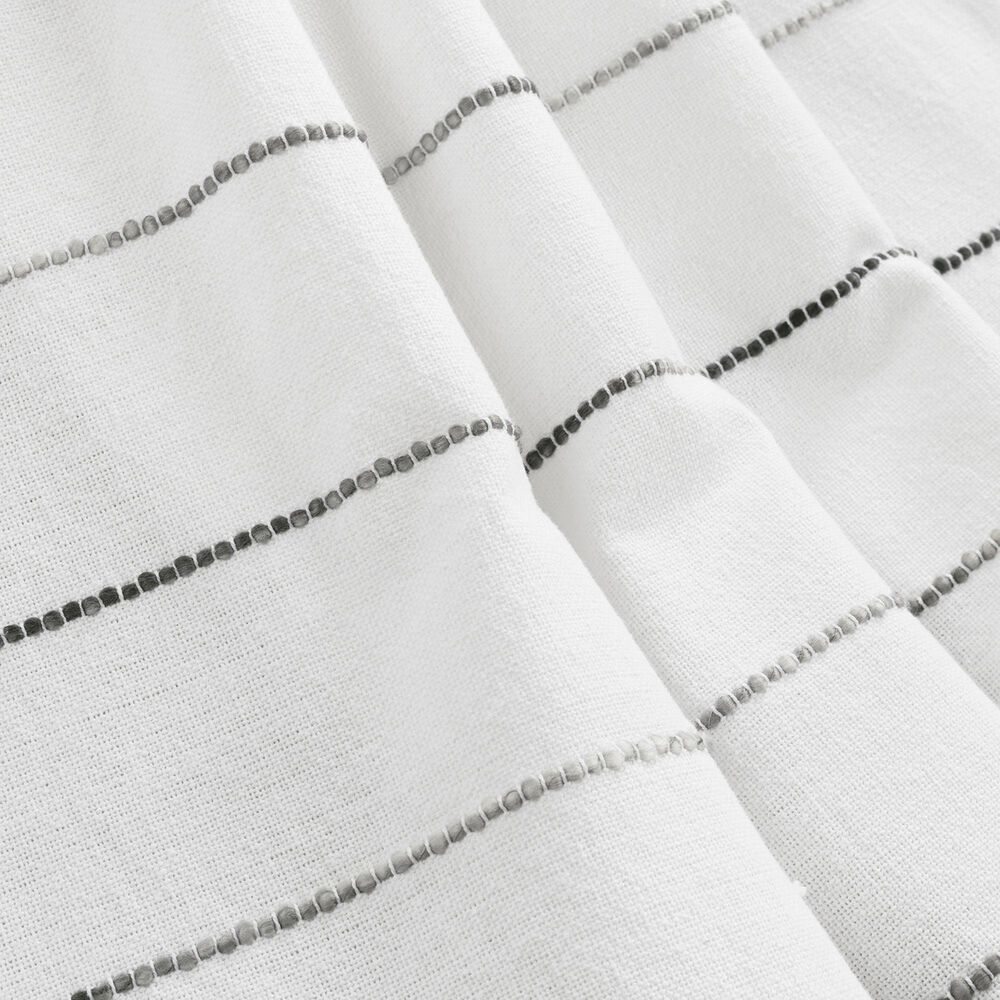 Triangle Home Fashions Ombre Stripe Full/Queen Blanket in Gray and White, , large