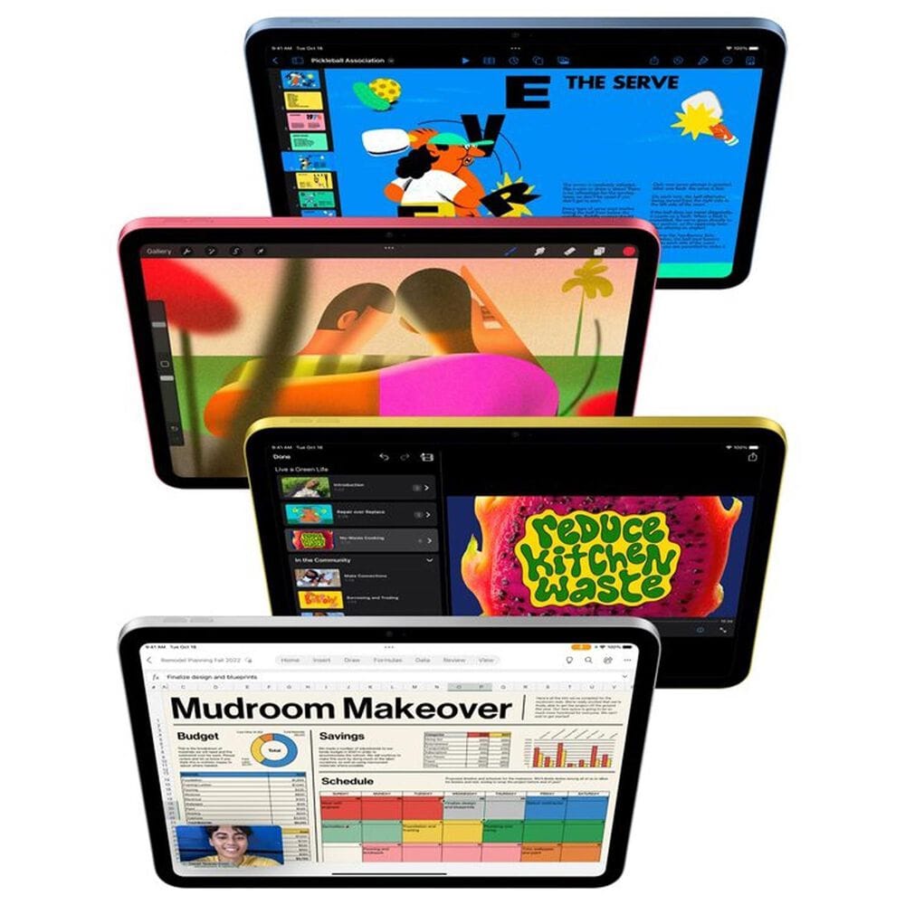 Apple 10.9&quot; iPad &#40;10th Gen.&#41; Wi-Fi Cellular - 64GB - Yellow with 2-Year AppleCare+, , large
