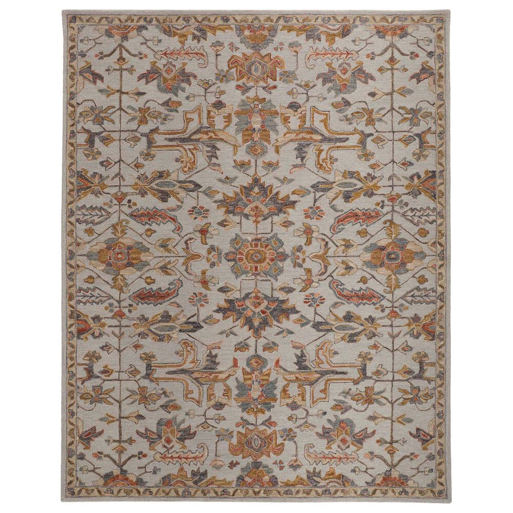 Feizy Fallon Gray and Multicolor 4&#39; x 6&#39; Area Rug, , large
