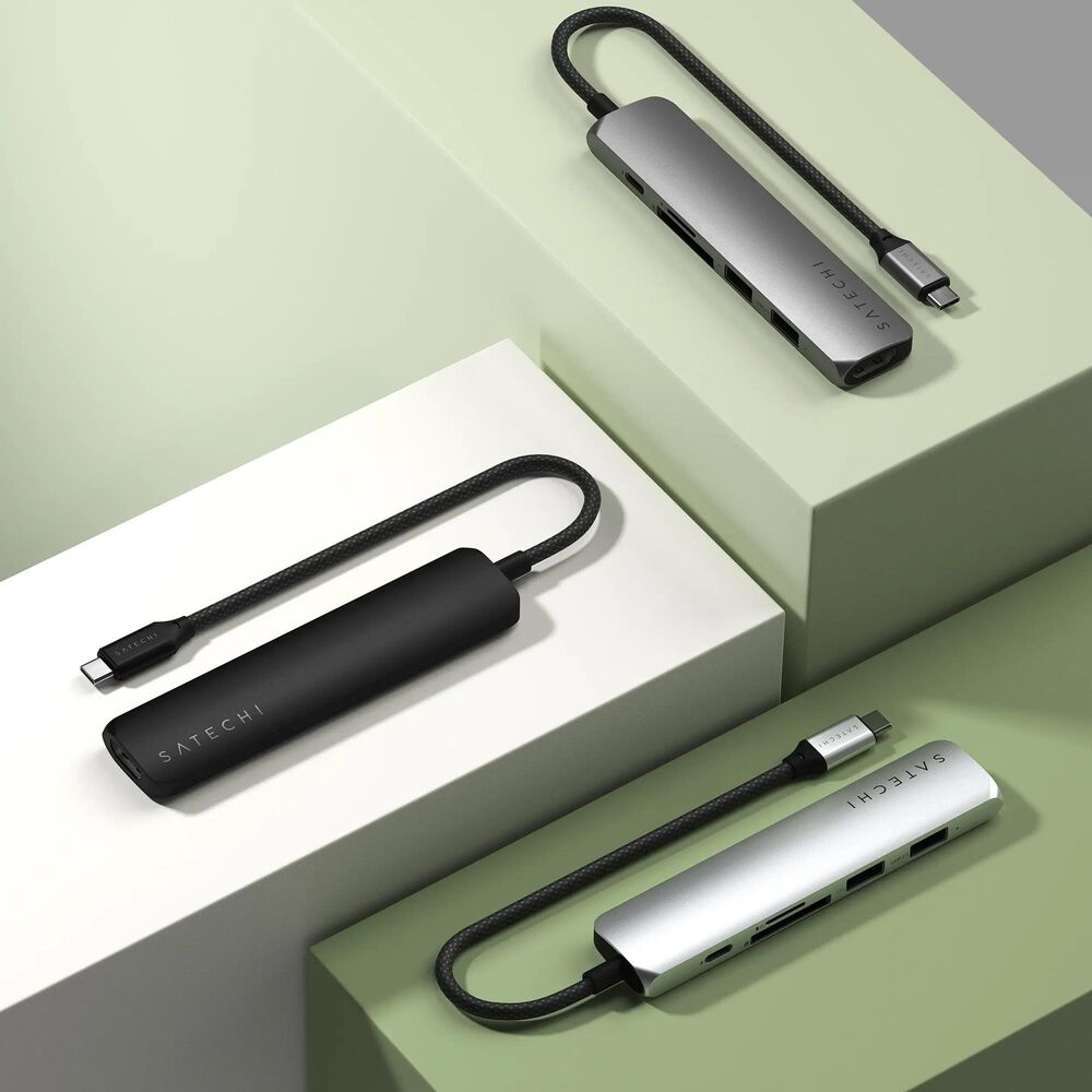 Satechi 6-in-1 USB-C Slim Multiport Adapter in Space Grey, , large