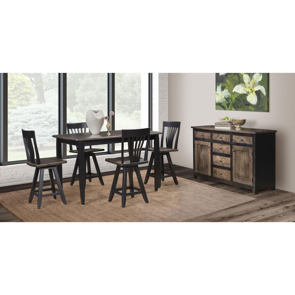 Trailway Llc Bighorn 6-Drawer Buffet in Shadow and Pitch Black, , large