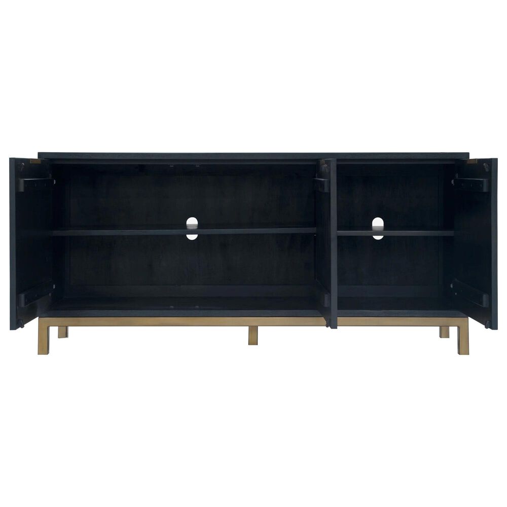 Urban Home Kentfield 3Door Sideboard in Black and Brass NFM