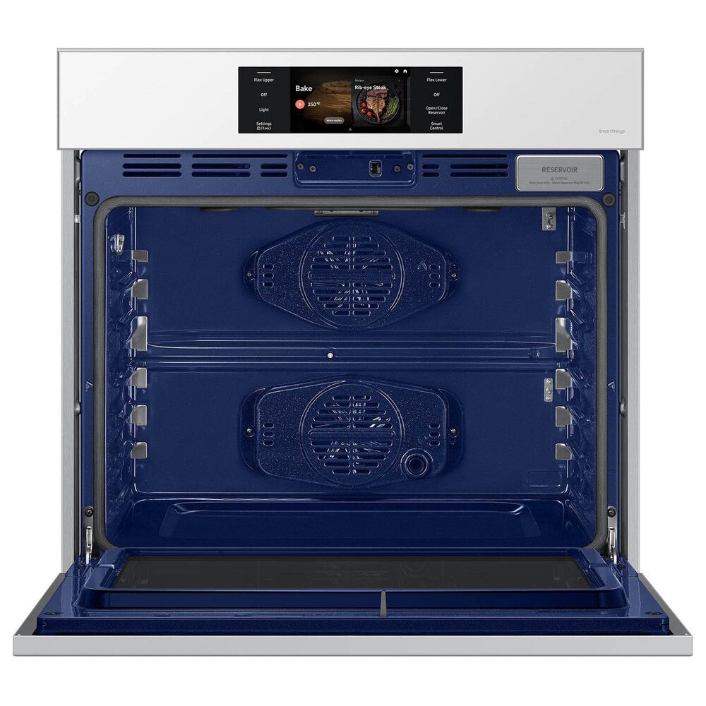 Samsung Bespoke 2-Piece Kitchen Package with White Bespoke 30" Single Wall Oven and Stainless Steel 30" Electric Cooktop, , large