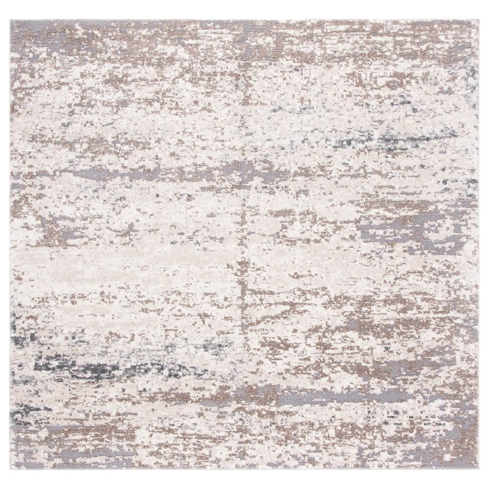 Safavieh Aston ASN799 6"7" Square Ivory and Grey Area Rug, , large