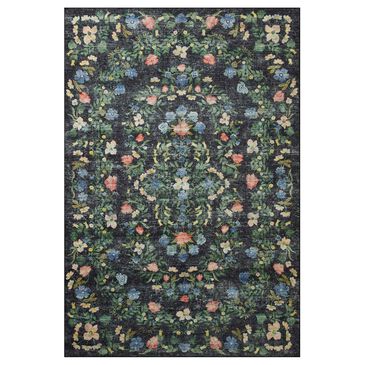 Rifle Paper Co. Palais 2"3" x 3"9" Black Area Rug, , large