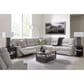 Ashley Acklen Place 5-Piece Power Symmetrical Reclining Sectional in Pewter, , large