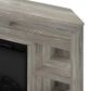 HOMLUX 47" Corner TV Stand with Electric Fireplace in French Oak Grey, , large