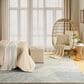 Nourison Pure Angles Ivory and Blue 7"9" x 9"9" Area Rug, , large