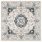Safavieh Micro-Loop Oriental 5" Square Ivory and Navy Area Rug, , large