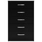 Ashley Finch 5-Drawer Chest in Black, , large