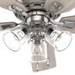 Hunter Rosner 52" Ceiling Fan with Lights in Brushed Nickel, , large