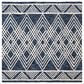 Safavieh Micro-Loop MLP155N 5" Square Navy and Ivory Area Rug, , large