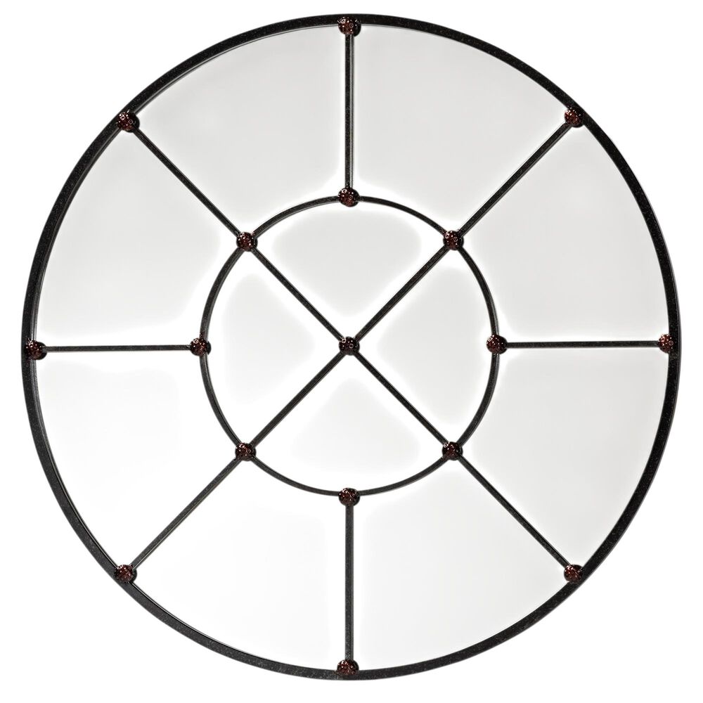 Baxton Studio Ohara Accent Wall Mirror in Black, , large