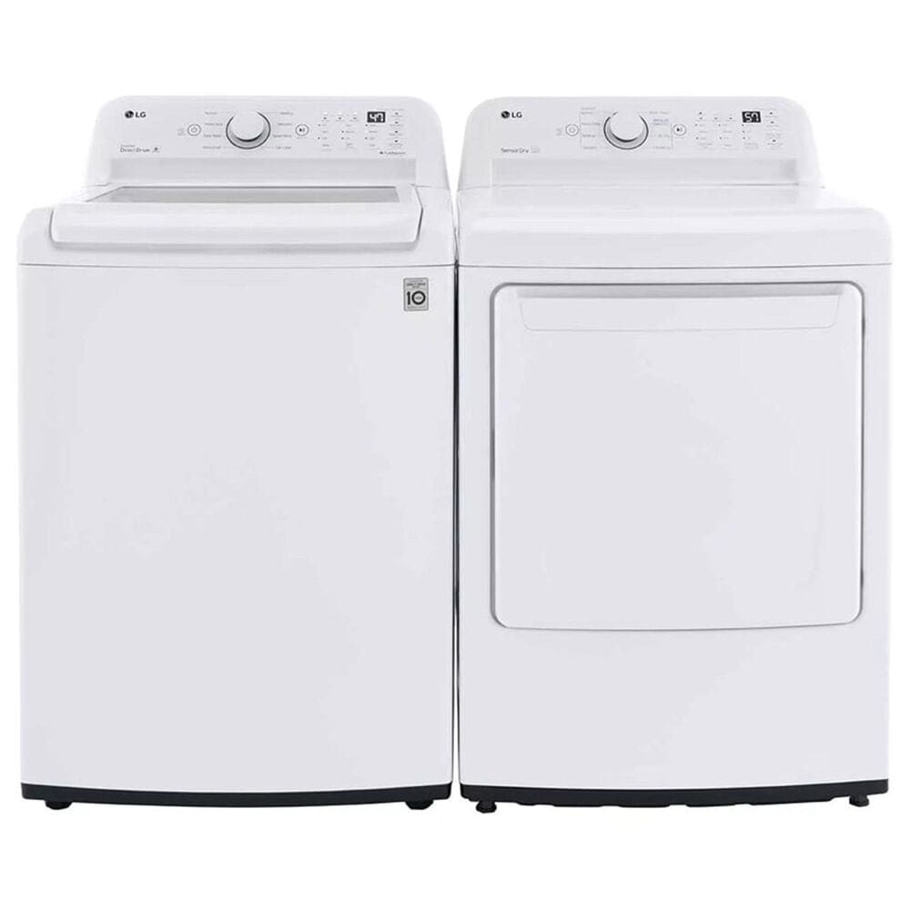 LG 4.5 Cu. Ft. Top Load Washer and 7.3 Cu. Ft. Gas Dryer Laundry Pair in White, , large