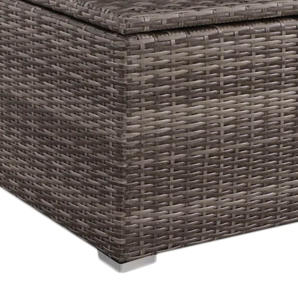 Hearth and Haven Outdoor Storage End Table with Lift-Top Lid in Gray, , large