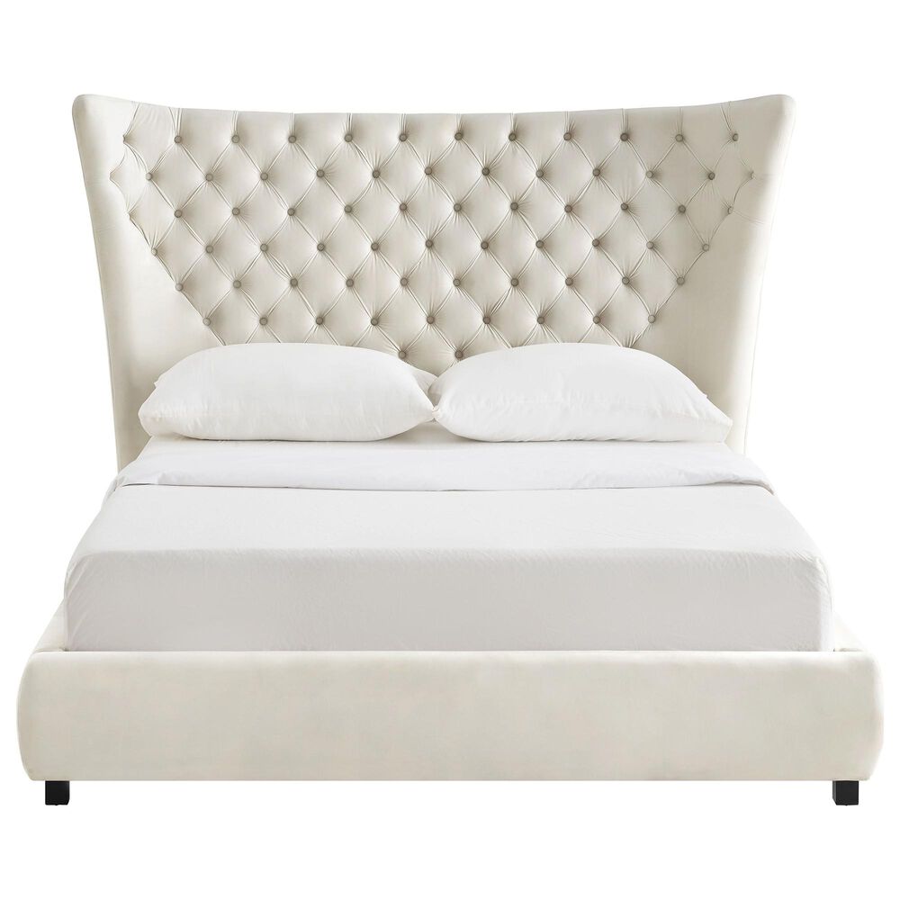 Tov Furniture Sassy King Platform Bed in Cream NFM