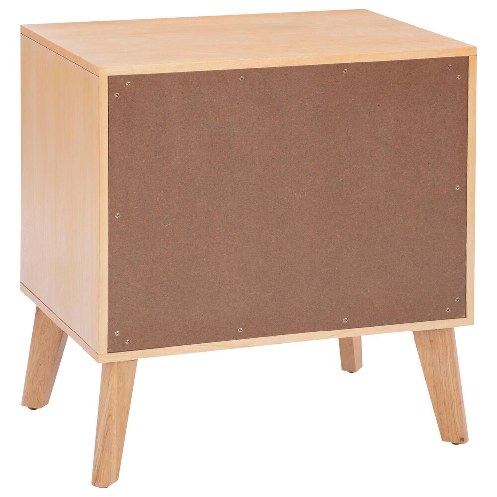Linon Home Decor Collett 2-Drawer Nightstand in Natural, , large