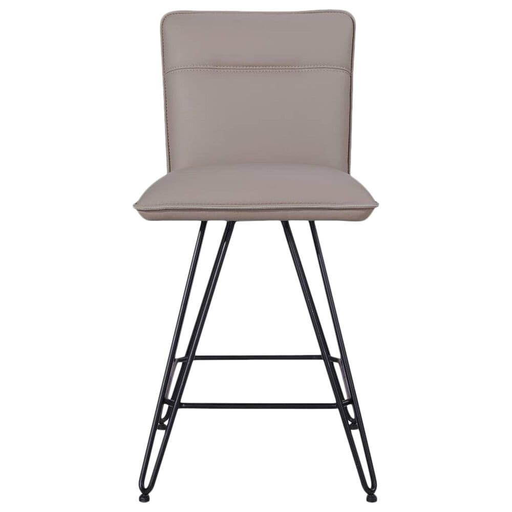 Urban Home Crossroads Demi Swivel Counter Stool in Taupe, , large