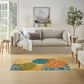 Nourison Aloha 3" x 5" Turquoise and Multicolor Indoor/Outdoor Area Rug, , large