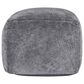 Classic Home Heirloom Pouf Ottoman in Gray Velvet, , large