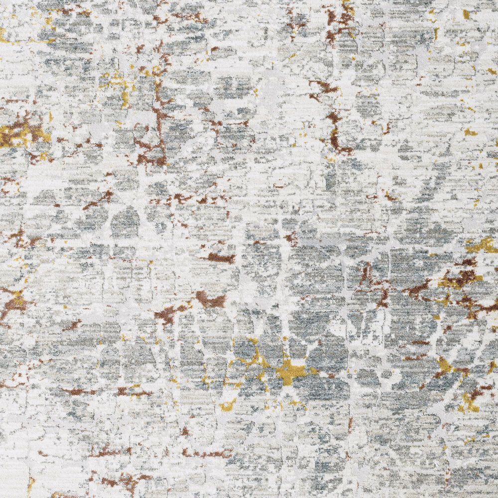 Surya Dresden White, Gray, Medium Gray, Light Slate, Mustard and Rust 6'7" x 9'6" Area Rug, , large