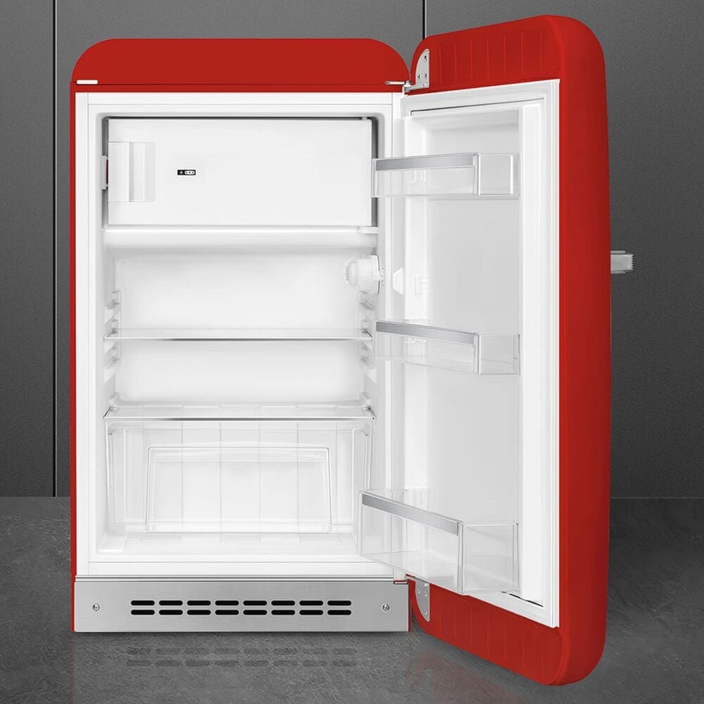 SMEG 4.48 Cu. Ft. Freestanding Compact Refrigerator with Right Hinge in Red, , large