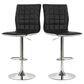 Pacific Landing Adjustable Waffle Bar Stool in Black - Set of 2, , large