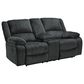 Ashley Draycoll Manual Reclining Loveseat with Console in Slate, , large