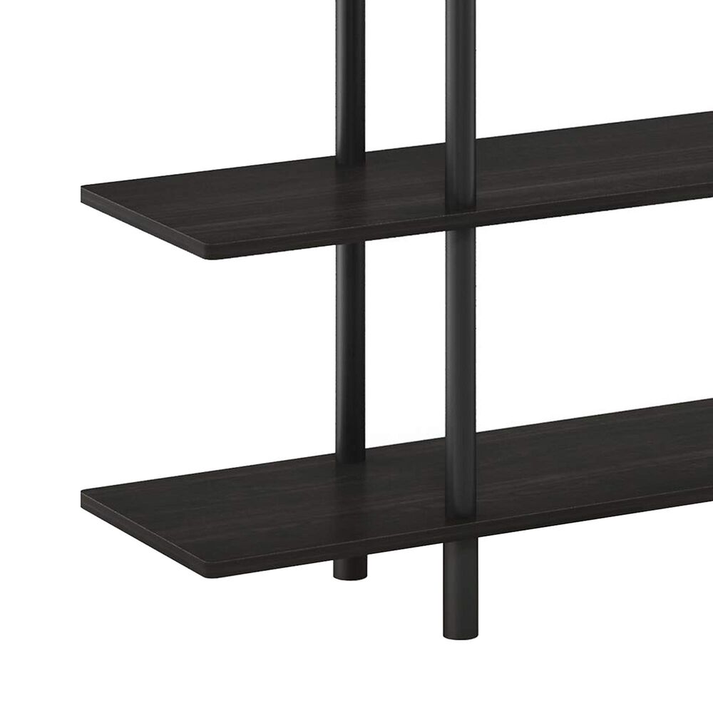 HOMLUX Turn-N-Tube 4-Tier Wide Display Shelf in Espresso and Black, , large