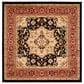 Safavieh Lyndhurst  6" Square Black and Red Runner, , large
