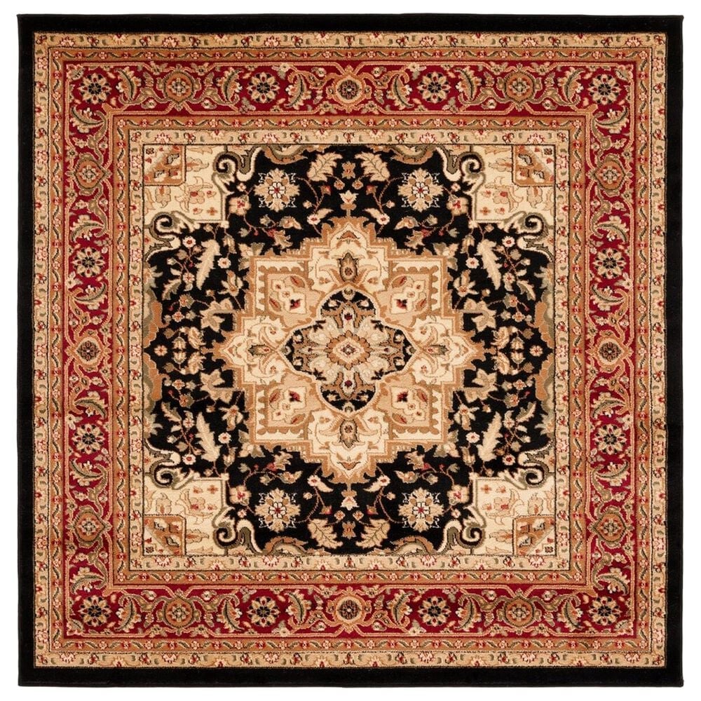 Safavieh Lyndhurst 6" Square Black and Red Runner, , large