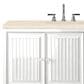 James Martin Vanities Athens 48" Single Bathroom Vanity in Glossy White with 3 cm Eternal Marfil Quartz Top and Rectangular Sink, , large