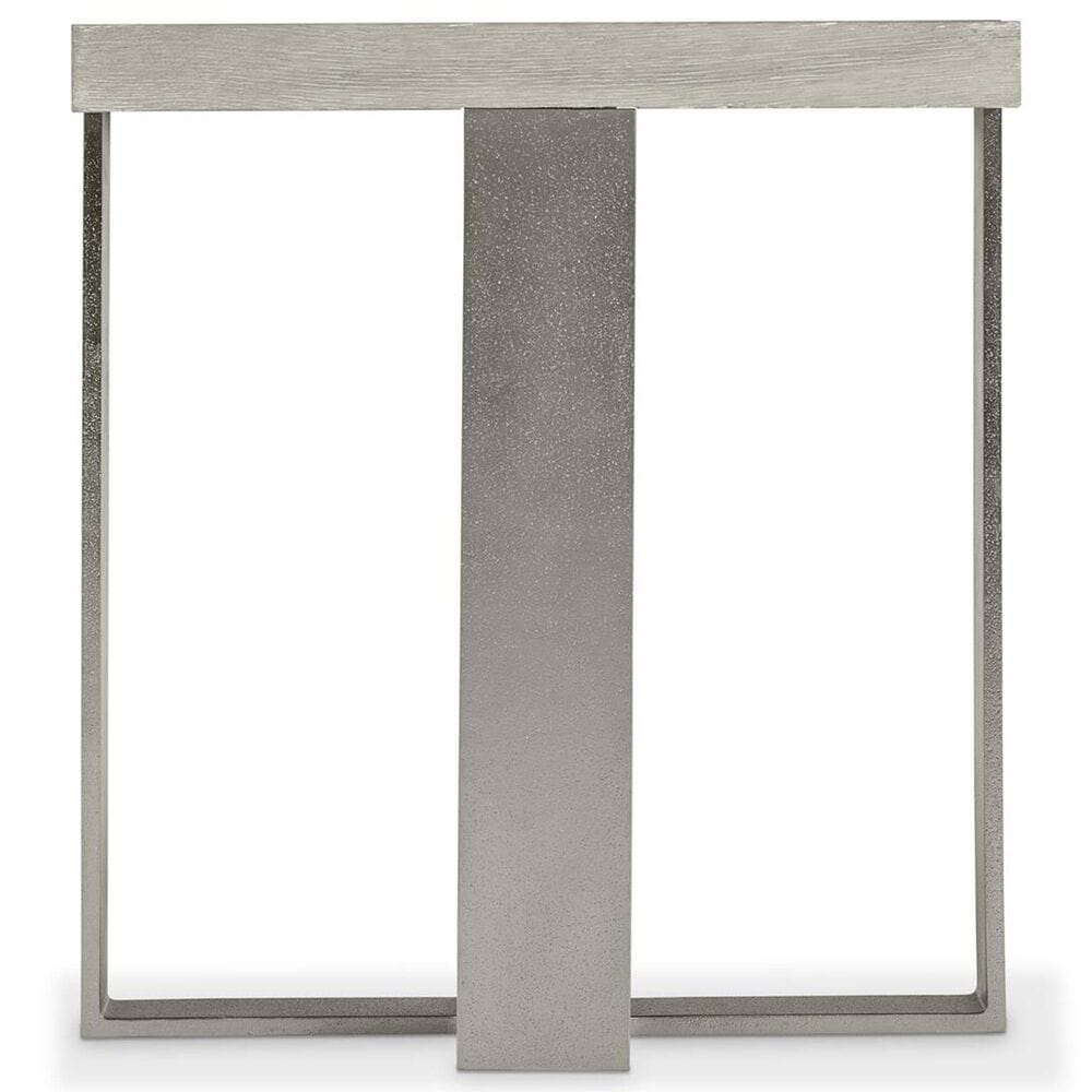 Bernhardt Tempo Side Table in Larza and Satin Nickel, , large