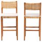 Baxton Studio Chatura Bar Stool in Honey (Set of 2), , large