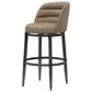 Armen Living Eunice Swivel Bar Height Stool with Mushroom Brown Upholstery in Antique Pewter, , large