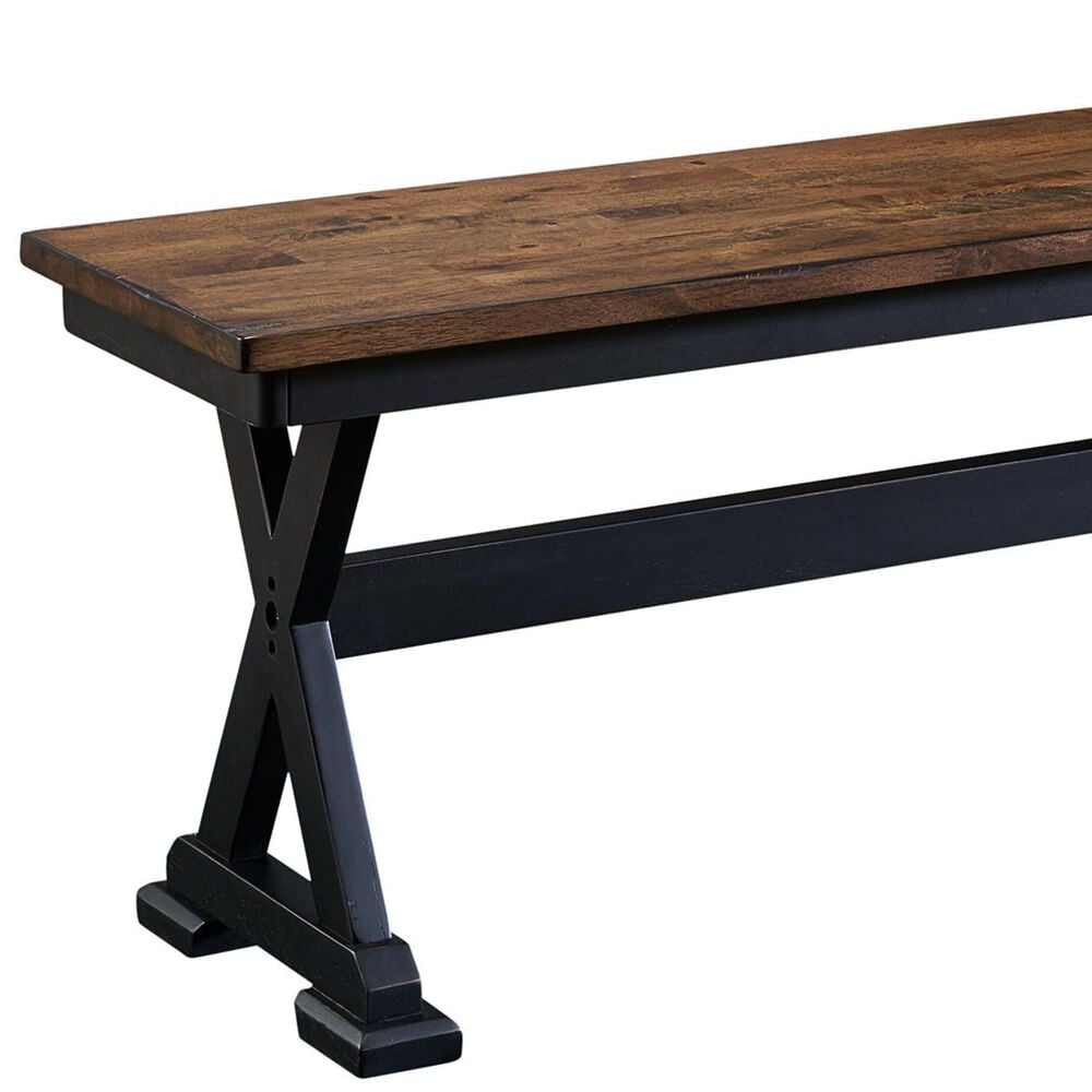 A-America Stone Creek Dining Bench in Chicory and Slate Black , , large