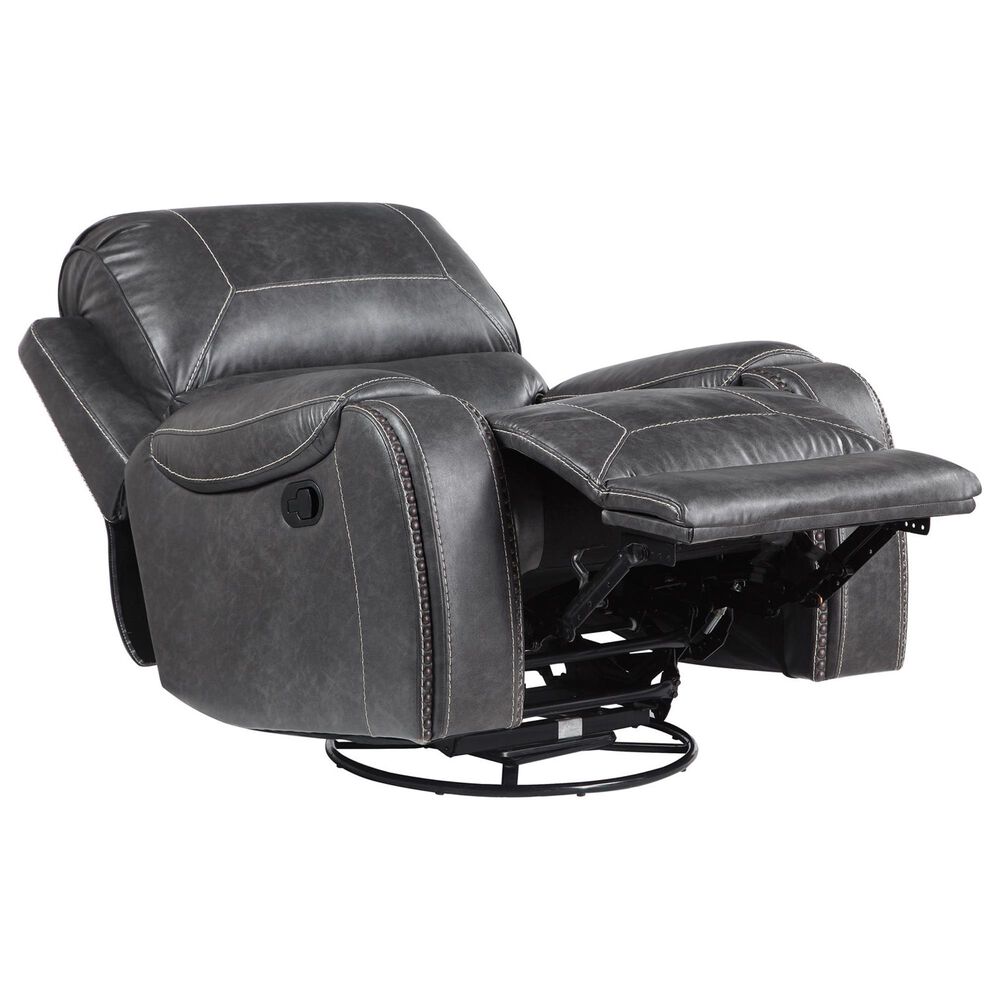 Steve Silver Keily Manual Swivel Glider Recliner in Dove Grey, , large